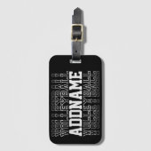 CUSTOM NAME Vanishing Volleyball Team Player Bagagelabel (Voorkant (verticaal))