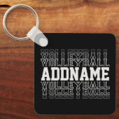 CUSTOM NAME Vanishing Volleyball Team Player Sleutelhanger (Voorkant)