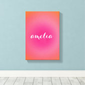 Custom Name Wall Art – Bold Serif Monogram  Canvas Afdruk (Insitu (Houten vloer))