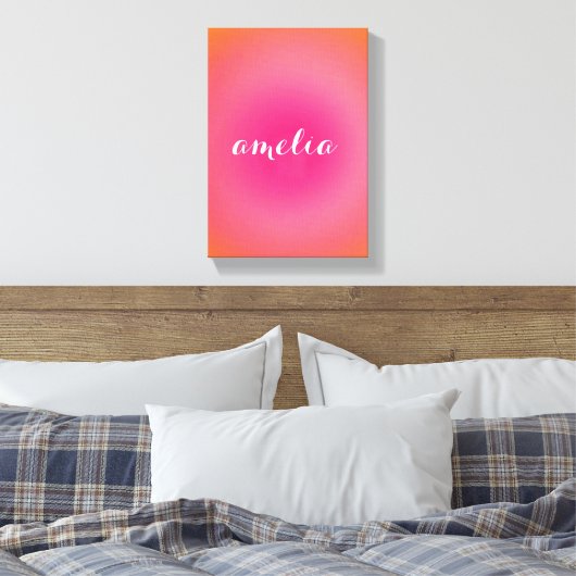 Custom Name Wall Art – Bold Serif Monogram  Canvas Afdruk (Insitu (Slaapkamer))