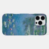 Custom Name Water Lilies by Claude Monet iPhone Hoesje (Achterkant horizontaal)