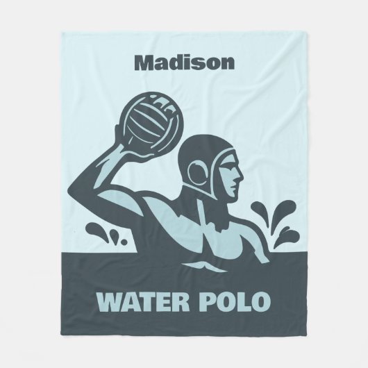 Custom Name Water Polo Fleece Deken (Voorkant)