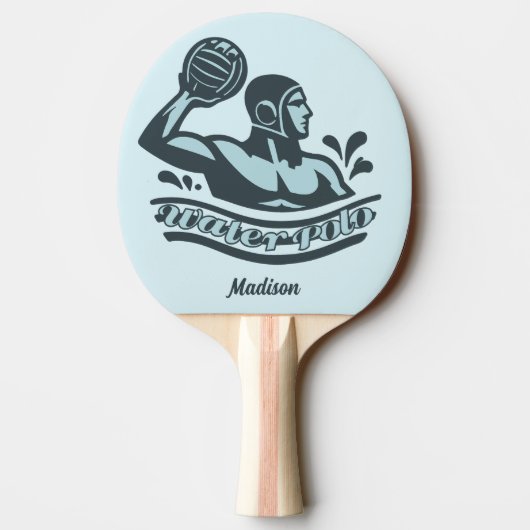 Custom Name Water Polo Tafeltennisbatje (Achterkant)