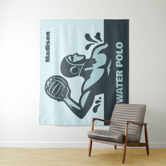 Custom Name Water Polo Wandkleed (In situ)