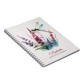 Custom Name Watercolor Dragonfly Gratitude Journal Notitieboek (Rechterzijde)