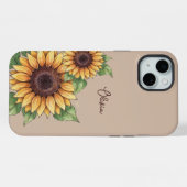 Custom Name Watercolor Sunflower Rustic (Verso Horizontal)