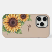 Custom Name Watercolor Sunflower Rustic (Verso Horizontal)