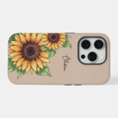 Custom Name Watercolor Sunflower Rustic (Verso Horizontal)