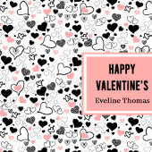 Custom Name Wedding Heart Sketch Gift Wrapping Bag Groot Cadeauzakje