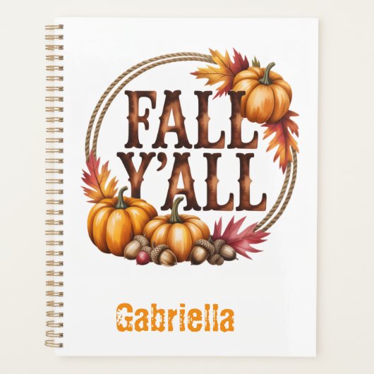 Custom name western fall themed planner (Voorkant)