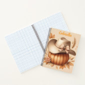 Custom name Western themed hat, pumpkin  Notitieboek (Binnen)