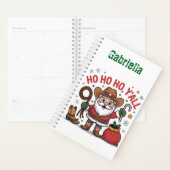 Custom name western themed Santa Christmas  Planner (Display)