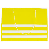 custom name white and yellow birthday groot cadeauzakje (Achterkant)