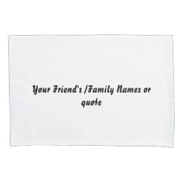 Custom Name White Pillowcases – Personalized Pillo Kussensloop