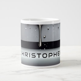 Custom Name With Dripping Liquid Metal Extra Grote Beker