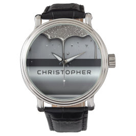 Custom Name With Dripping Liquid Metal Horloge