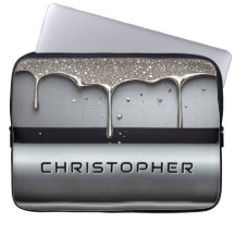 Custom Name With Dripping Liquid Metal