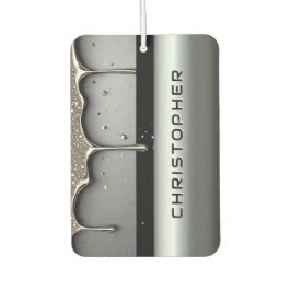 Custom Name With Dripping Liquid Metal Luchtverfrisser