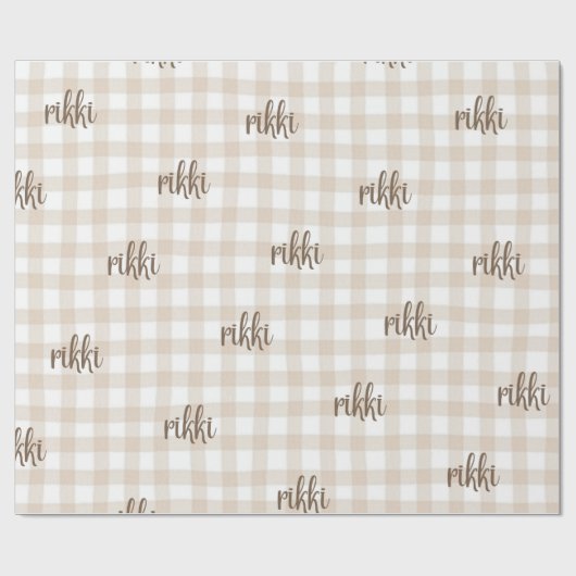 custom name wrapping paper cadeaupapier (Vlak)