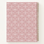 Custom Name & Year Dusty Rose Vector Pattern Notitieboek (Achterkant)