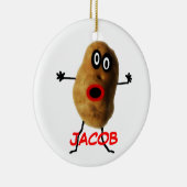 Custom Named Potato Cartoon Keramisch Ornament (Rechts)