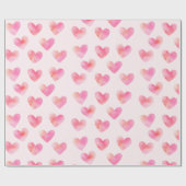 Custom Names Romantic Pink Love Design - Cadeaupapier (Vlak)