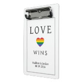 Custom Names / Text Rainbow LOVE Mini Klembord (Angled2)