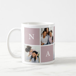 Custom Nanny Grandmoeder 5 Photo Collage Coffee Mu Koffiemok