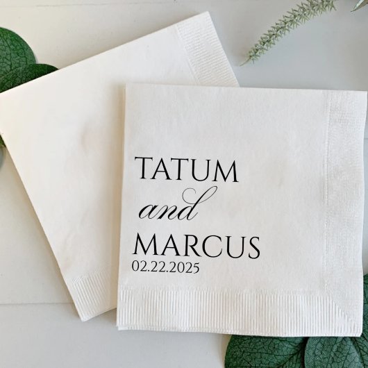 Custom Napkins, Wedding, Anniversary, Engagement Servet