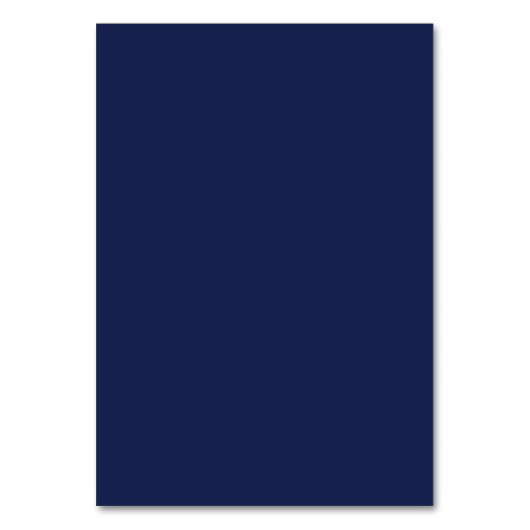 Custom Navy Bleu Blanc Simple Lieu Paramètre Carte (Dos)