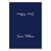 Custom Navy Bleu Blanc Simple Lieu Paramètre Carte (Par défaut)