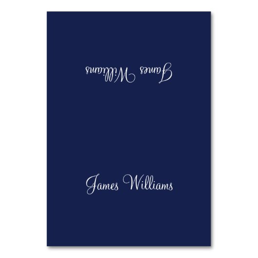 Custom Navy Bleu Blanc Simple Lieu Paramètre Carte (Par défaut)