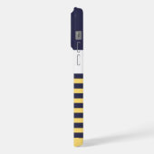 Custom Navy Bleu foncé Bleu Soleil Jaune Rayures (Côté gauche)