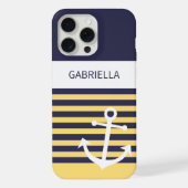 Custom Navy Bleu foncé Bleu Soleil Jaune Rayures (Verso)