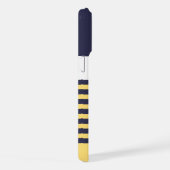 Custom Navy Bleu foncé Bleu Soleil Jaune Rayures (Côté droit)