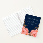 Custom Navy Floral Postpartum Journal For New Moms (Intérieur)