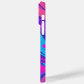 Custom Neon Liquid Paint Flow Magenta Sinaasappel  Case-Mate iPhone Case (Achterkant / Links)