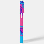Custom Neon Liquid Paint Flow Magenta Sinaasappel  Case-Mate iPhone Case (Achterkant / Rechts)
