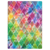 Custom Neon Regenboog stropdas Dye Waterverf Harle Klembord (Achterkant)