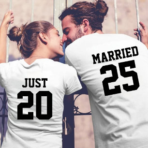 Custom net getrouwd bruid & bruidegom koppels t-shirt