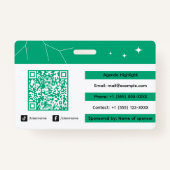 Custom Networking Event QR Code Badge (Achterkant)