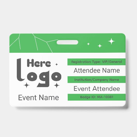 Custom Networking Event QR Code Badge (Voorzijde)