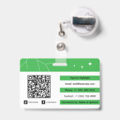 Custom Networking Event QR Code Badge (Achterkant met uittrekbare clip)