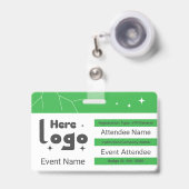 Custom Networking Event QR Code Badge (Voorzijde met uittrekbare clip)