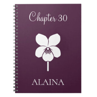 Custom New Chapter Violet February Birth Flower Notitieboek