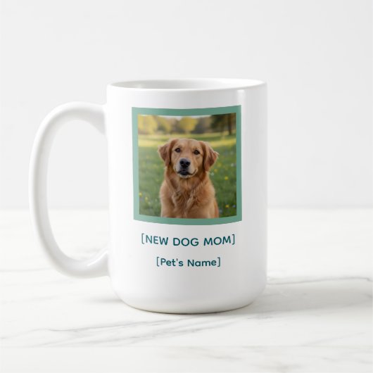 Custom New Dog Mom Mug | Pet Photo & Name Gift (Gauche)