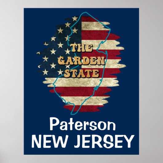 Custom New Jersey State Poster (Voorkant)