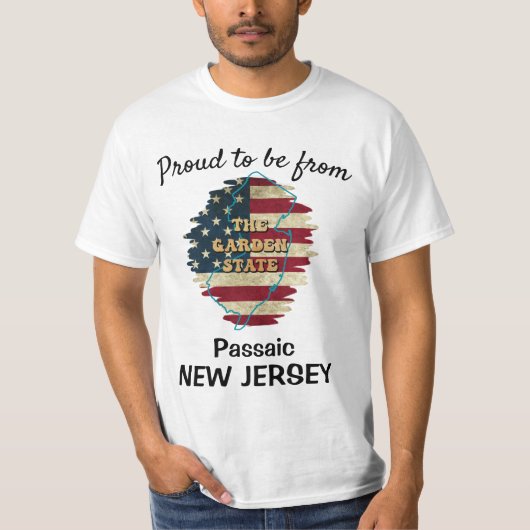 Custom New Jersey State T-Shirt (Voorkant)