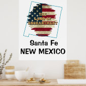 Custom New Mexico state Poster (Cuisine)
