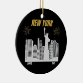 Custom New York 2025 Marathon Runner Gift Keramisch Ornament (Rechts)
